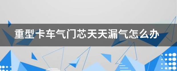 终极卡车苹果破解版怎么弄:重型卡车气门芯天天漏气怎么办